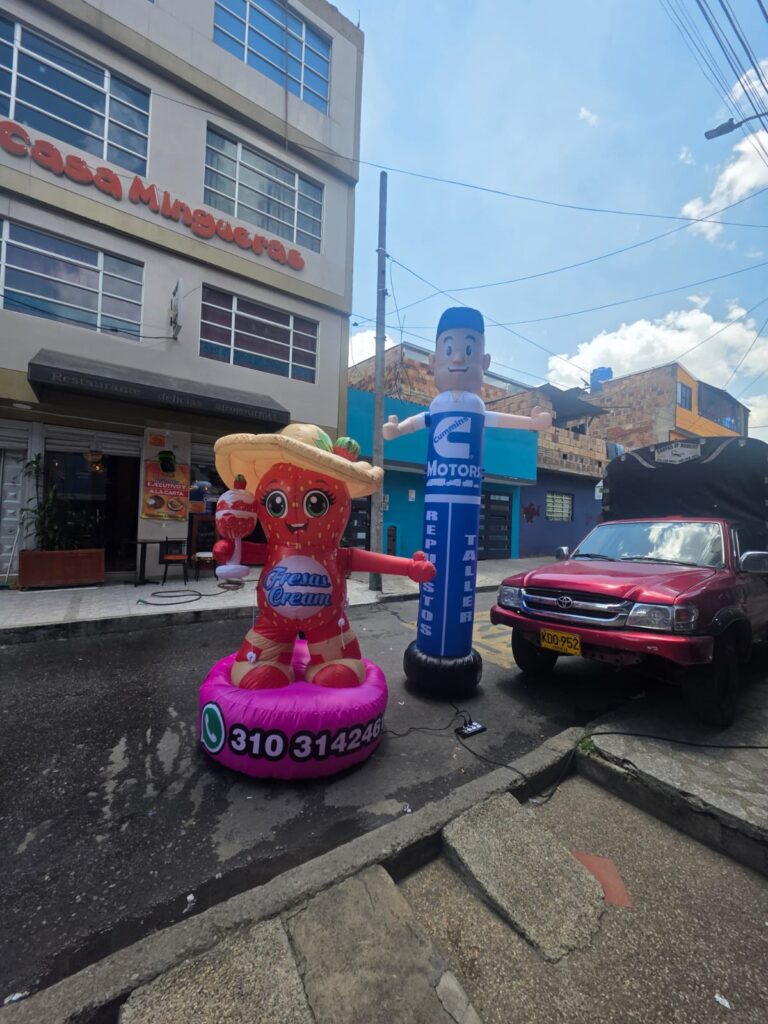 Llamador inflable publicitario personalizado para promociones comerciales