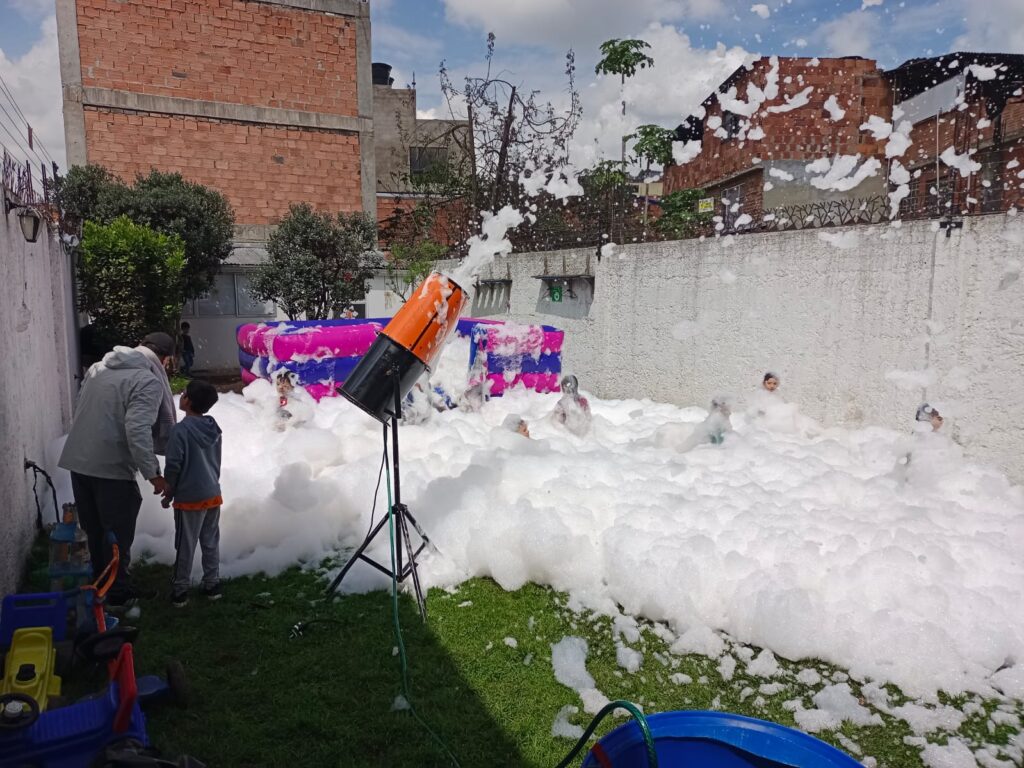 Cañón de espuma profesional para eventos y festivales en Cali